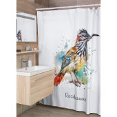 Rideaux De Douche Desert Spirit, Roadrunner en Aquarelle personnalis