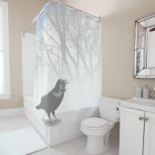 Rideaux De Douche Design 12 Corbeau (En situation)