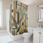Rideaux De Douche Design Abstrait Moderne (En situation)
