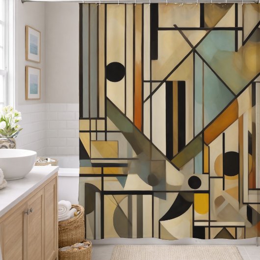 Rideaux De Douche Design Abstrait Moderne