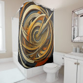 Rideaux De Douche Design Abstrait Moderne Futurisme (En situation)