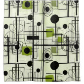 Rideaux De Douche Design abstrait moderne, lignes dynamiques Lancer (Devant)