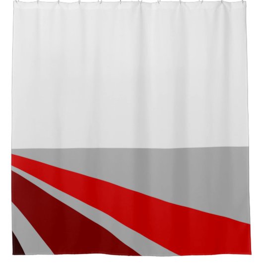 Rideaux De Douche Design abstrait noir rouge (Devant)