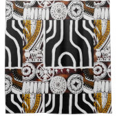 Rideaux De Douche Design africain contemporain (Devant)