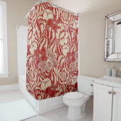 Rideaux De Douche Design arabesque rouge (En situation)