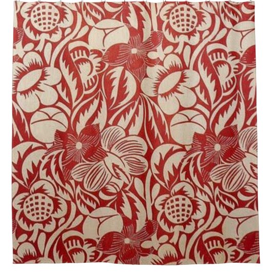 Rideaux De Douche Design arabesque rouge (Devant)