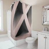 RIDEAUX DE DOUCHE DESIGN ARCHITECTURAL BLANC (En situation)