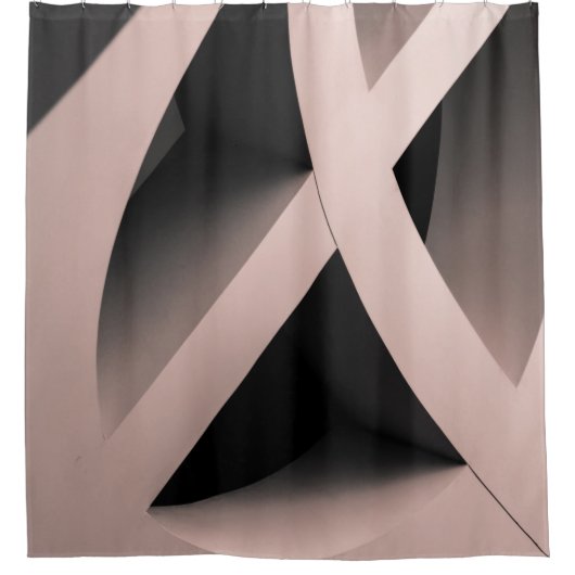 RIDEAUX DE DOUCHE DESIGN ARCHITECTURAL BLANC (Devant)