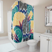 Rideaux De Douche Design botanique Art Nouveau (En situation)
