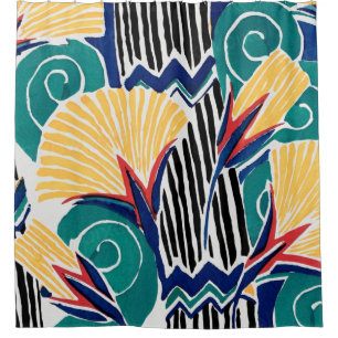 Rideaux De Douche Design botanique Art Nouveau