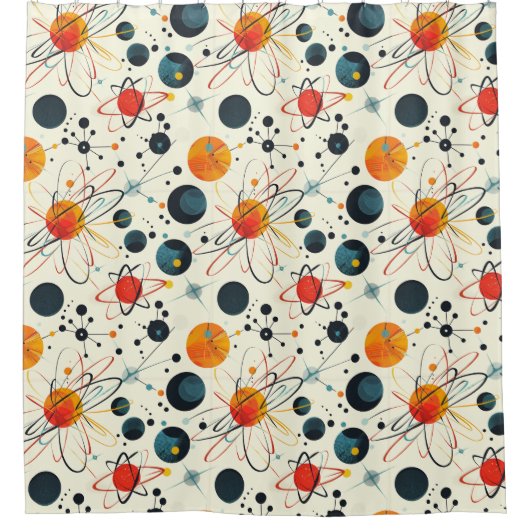 Rideaux De Douche Design d'art atomique (Devant)