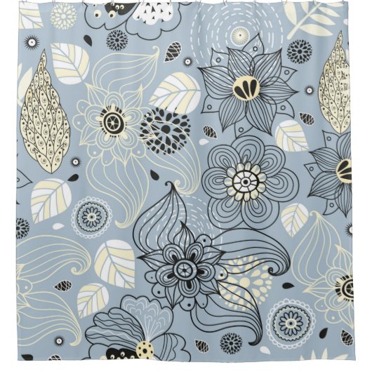 Rideaux De Douche Design d'automne floral (Devant)