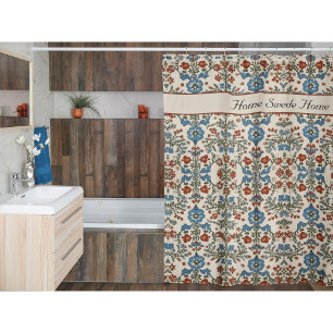 Rideaux De Douche Design de fleur d'art populaire scandinave personn