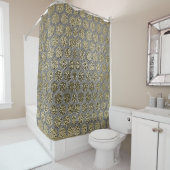 Rideaux De Douche Design de luxe Gold et Silver (En situation)