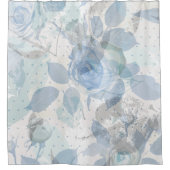 Rideaux De Douche Design de luxe Rose bleu (Devant)