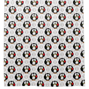Rideaux De Douche Design de Motif de surface de pingouin mou Imprime
