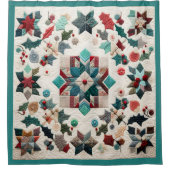 Rideaux De Douche Design de Noël doré (Devant)