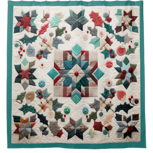 Rideaux De Douche Design de Noël doré (Devant)