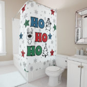 Rideaux De Douche Design de Noël Ho-Ho-Ho (En situation)