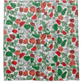 Rideaux De Douche design de poitrine verte (Devant)