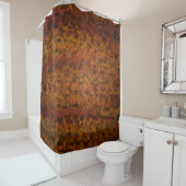 Rideaux De Douche Design de style mosaïque aux tons chauds (En situation)