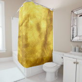 Rideaux De Douche Design de Texture Dorée Luxueux (En situation)