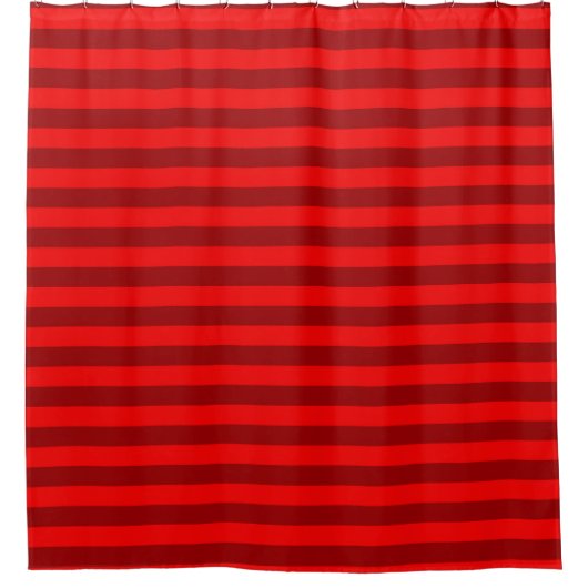 Rideaux De Douche Design des rayures rouge et marron (Devant)