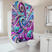 Rideaux De Douche Design diamant (En situation)