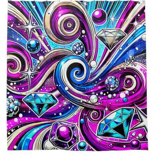 Rideaux De Douche Design diamant (Devant)