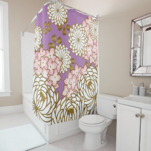 Rideaux De Douche Design d'impression japonais - motif kimono