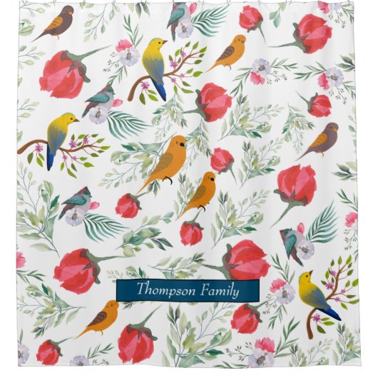 Rideaux De Douche Design élégant avec monogramme pour les amoureux d (Devant)