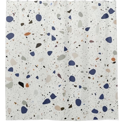 Rideaux De Douche Design élégant Carrelage Terrazzo Conception multi (Devant)
