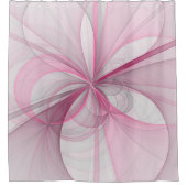 Rideaux De Douche Design fractal abstrait moderne rose gris (Devant)