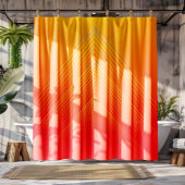 Rideaux De Douche Design géométrique moderne orange et jaune ombré