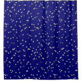 Rideaux De Douche Design Gold Star sur Blue (Devant)