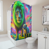 Rideaux De Douche Design Lion (En situation)