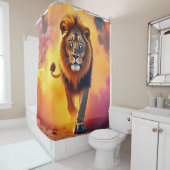 Rideaux De Douche Design Lion (En situation)