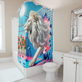 Rideaux De Douche Design Lion (En situation)