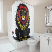 Rideaux De Douche Design Lion (En situation)
