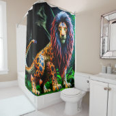 Rideaux De Douche Design Lion (En situation)