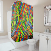 Rideaux De Douche Design Lizard (En situation)
