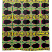 Rideaux De Douche Design mixte motif vert noir (Devant)