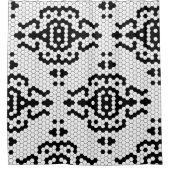 Rideaux De Douche Design moderne de carreaux noir et blanc (Devant)