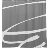 Rideaux De Douche Design moderne élégant Gris blanc (Devant)