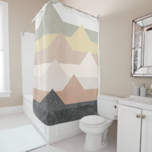 Rideaux De Douche Design montagnard Abstrait