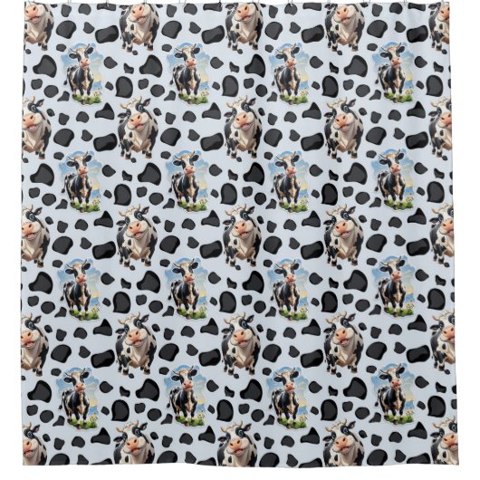 Rideaux De Douche Design Motif animal de vache (Devant)