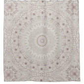 Rideaux De Douche Design Motif en mandala beige et taupe (Devant)
