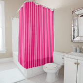 Rideaux De Douche Design Motif léger et rose chaud (En situation)