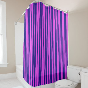 Rideaux De Douche Design Motif violet bleu élégant rayures