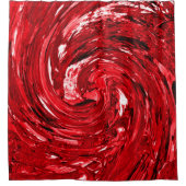 Rideaux De Douche Design noir blanc rouge (Devant)